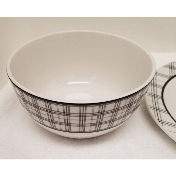 Royal Norfolk Gather together cream/black saucer and bowl bowl has some flaws in - Picture 5 of 11